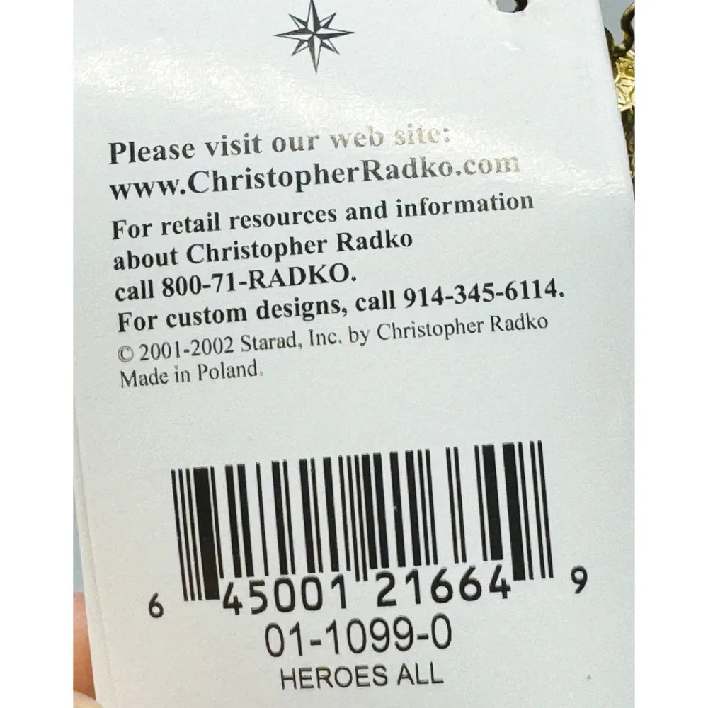 Christopher Radko HEROES ALL 9/11 Twin Towers NYC Glass Ornament Anniversary